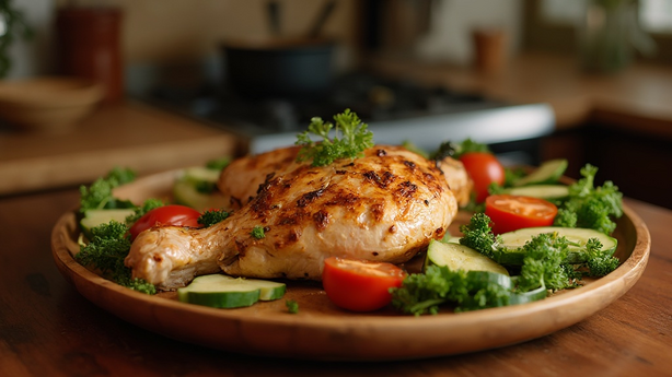 웰빙 푸드 종류 자담치킨 관련 핵심 이미지